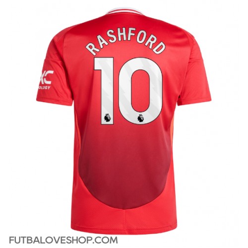 Dres Manchester United Marcus Rashford #10 Domáci 2024-25 Krátky Rukáv